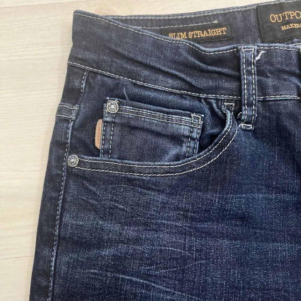 Outpost Makers Slim Straight Jeans Men's Size 29X32 Blue Superior Stretch
